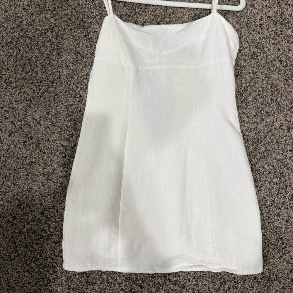 white fox mini dress